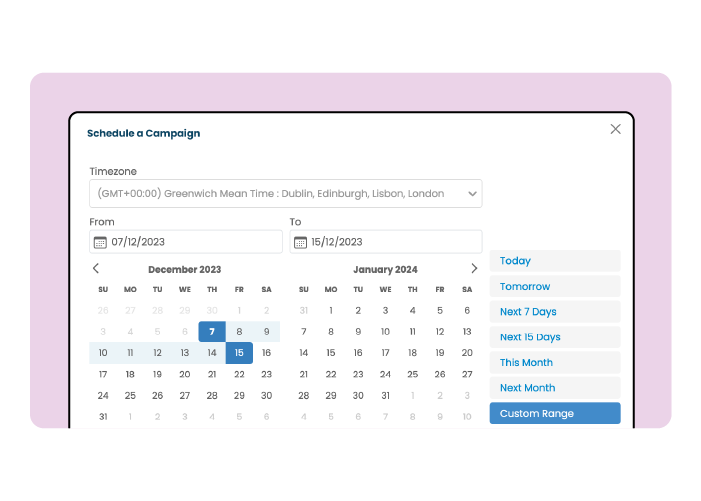 Customize and plan future campaigns with scheduled merchandising