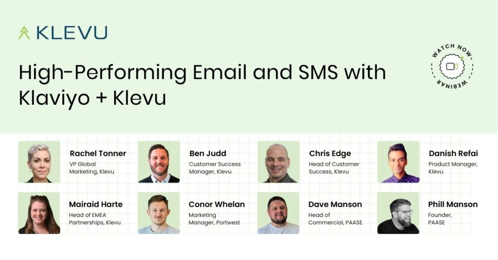 High Performing Email and SMS with Klaviyo Klevu