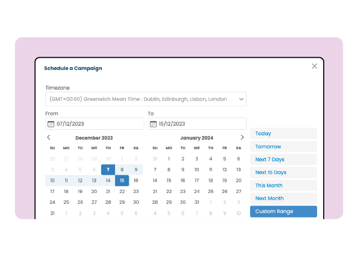 Customize and plan future campaigns with scheduled recommendations